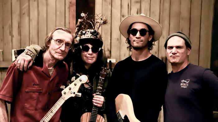 ELT band photo with a filter.