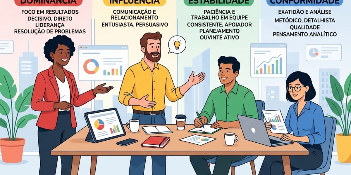 Guia Definitivo: O Que é a Metodologia DISC e Como Interpretar os 4 Perfis Comportamentais (Para RH e Liderança)