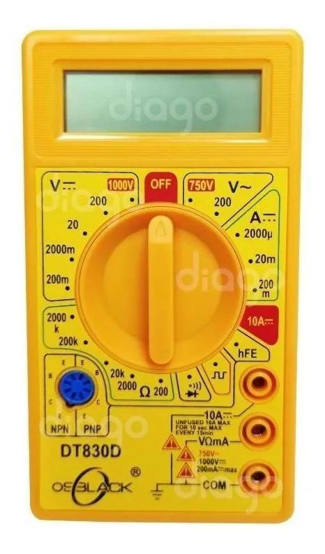 Multímetro Digital Diago DT830D LCD 3 1/2 Dígitos Rango Manual