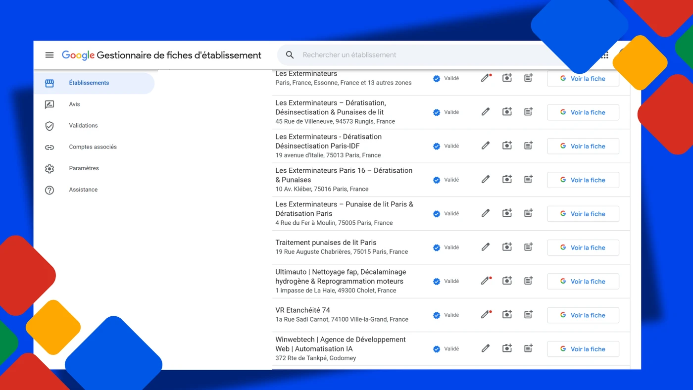 Fiche Google Business : Création, Validation & Optimisation — vue 2