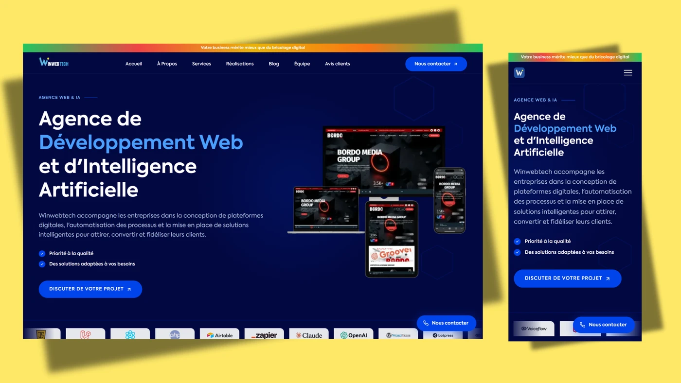Winwebtech — Refonte Complète du Site de l'Agence