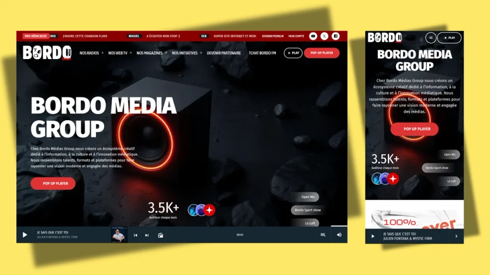 Bordo Média Group - Refonte WordPress d'un Groupe Média