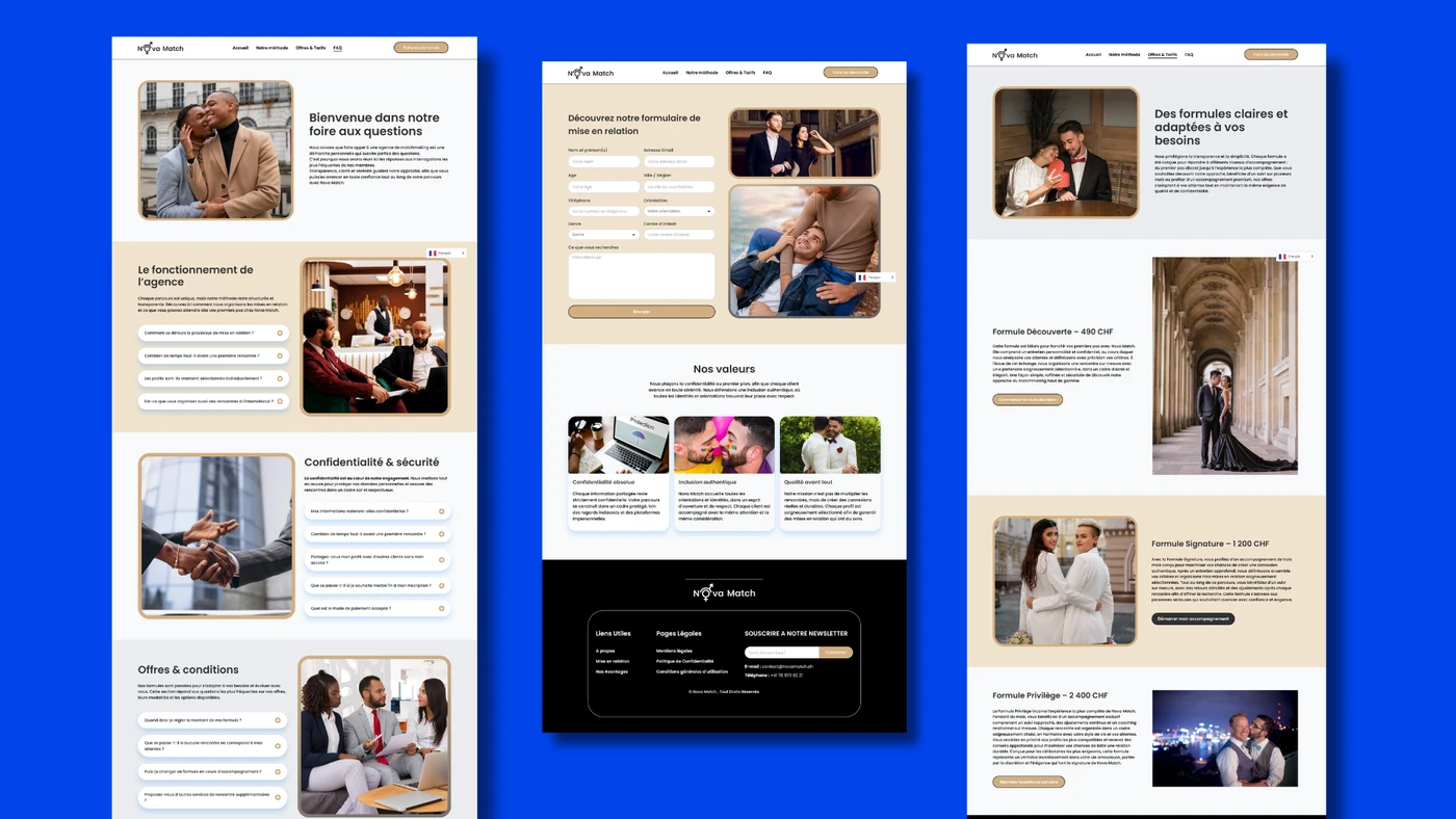 NovaMatch — Site WordPress pour une Agence de Matchmaking — vue 2