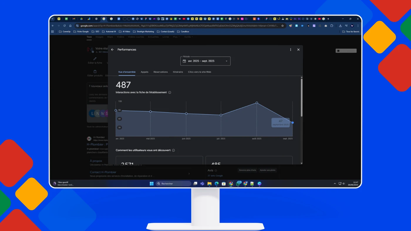 H-Plombier - Création & Optimisation Fiche Google Business — vue 2