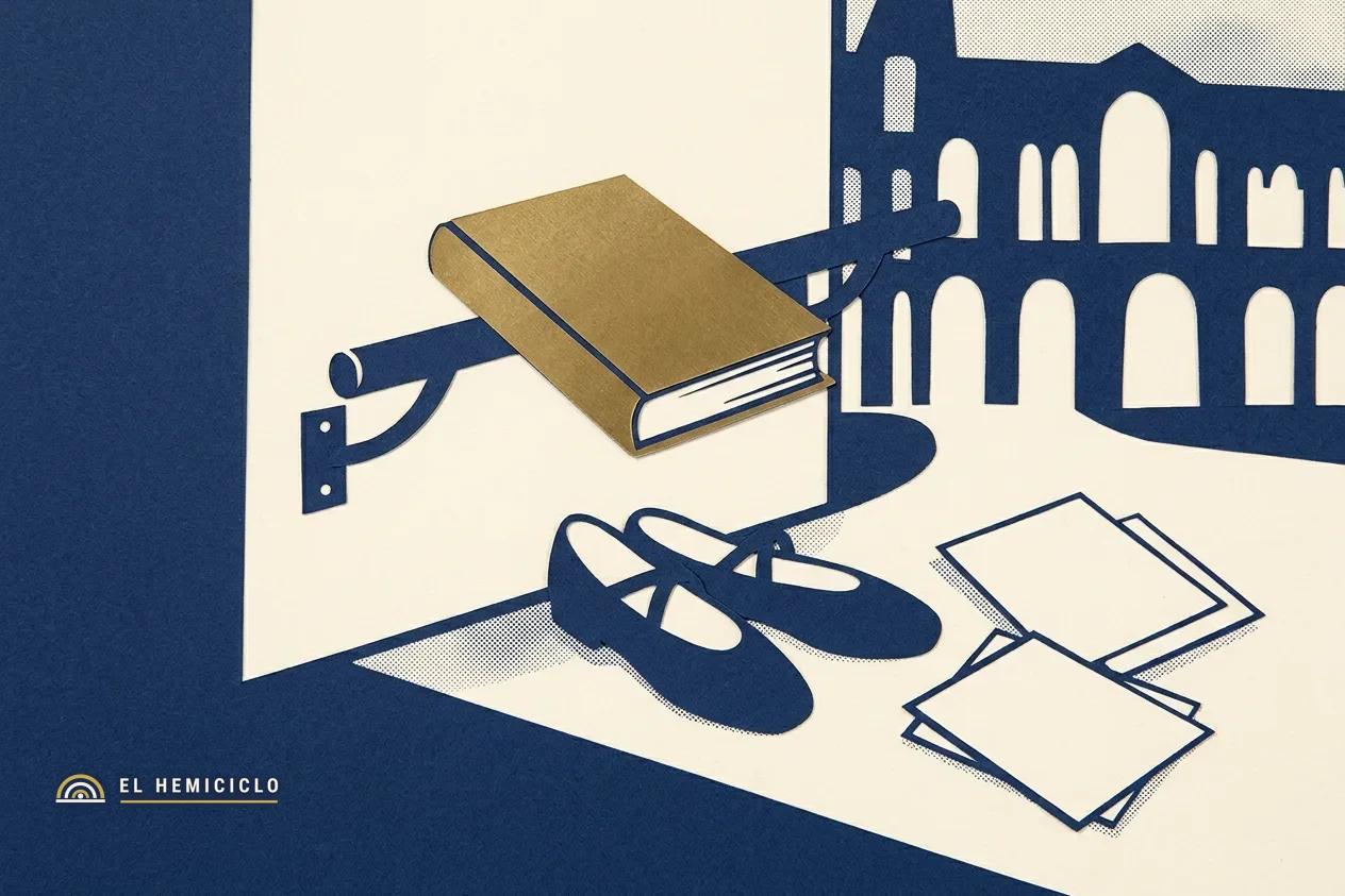Ilustración de El Hemiciclo · el libro del festival Prisma y el estudio de danza