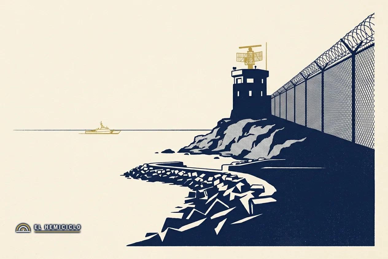 Ilustración de El Hemiciclo · la frontera y el puerto de Ceuta ante la amenaza de