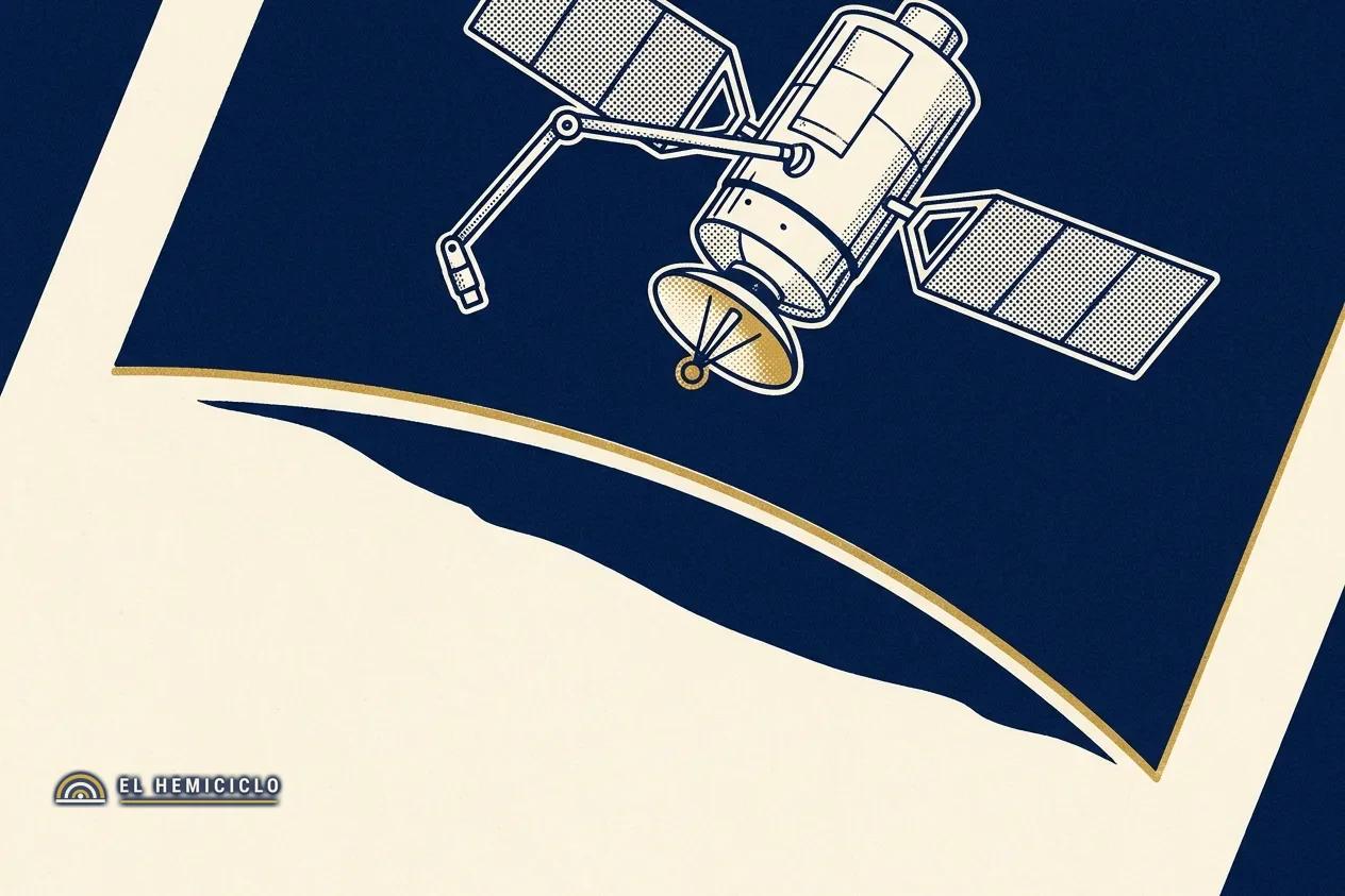 Ilustración de El Hemiciclo · el arma satelital en órbita terrestre