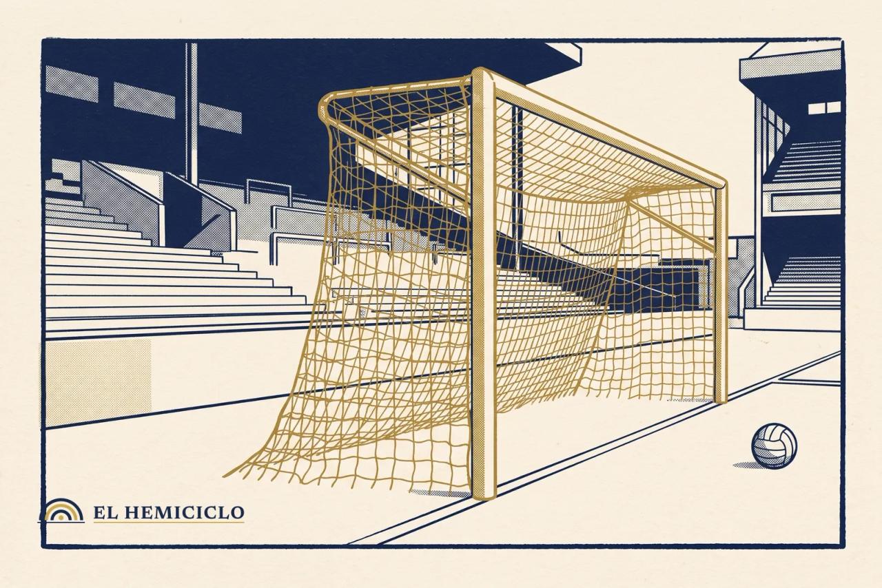 Ilustración de El Hemiciclo · el arco vacío del estadio General Santander