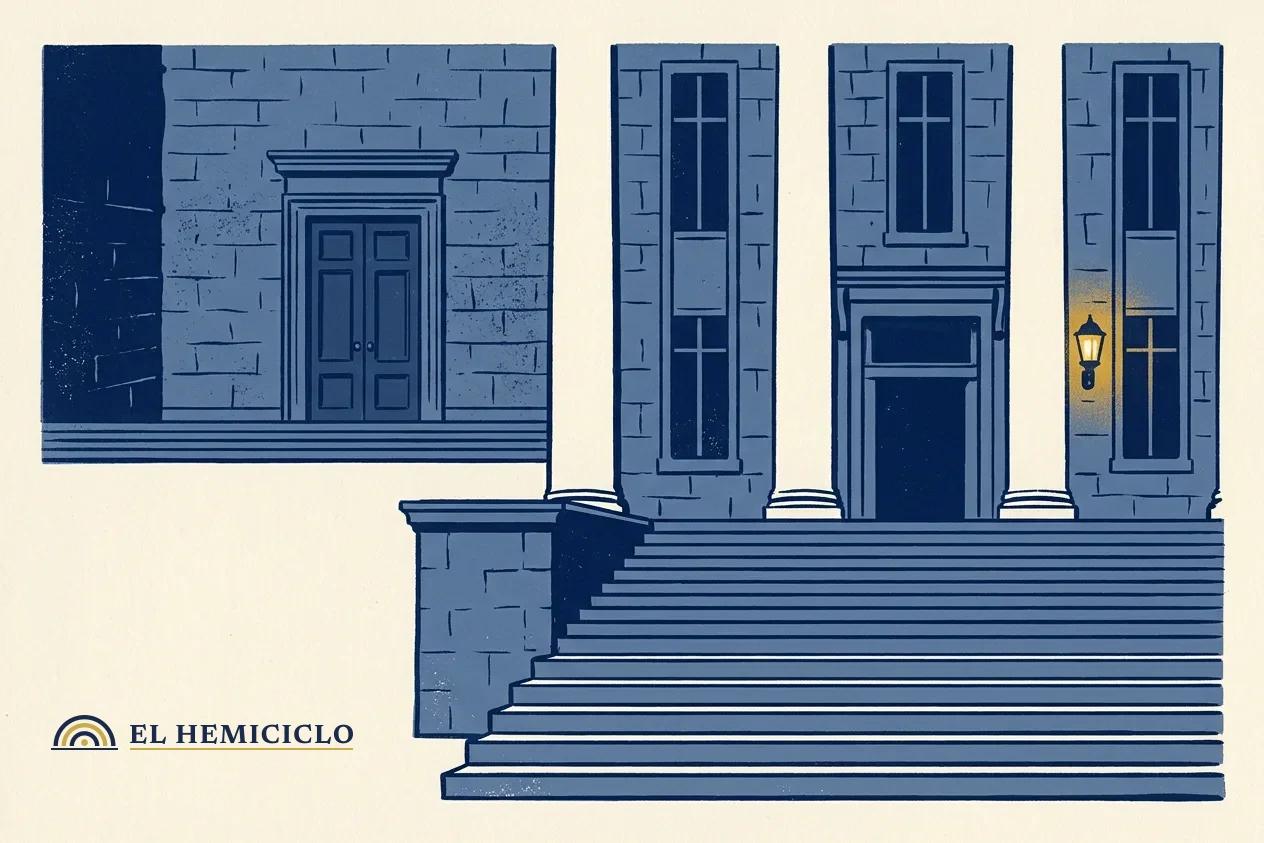Ilustración de El Hemiciclo · el juzgado salvadoreño que atiende el caso de Sensuntepeque