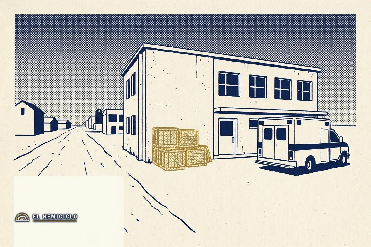 Ilustración de El Hemiciclo · el hospital rural que atiende a los heridos por pirotecnia