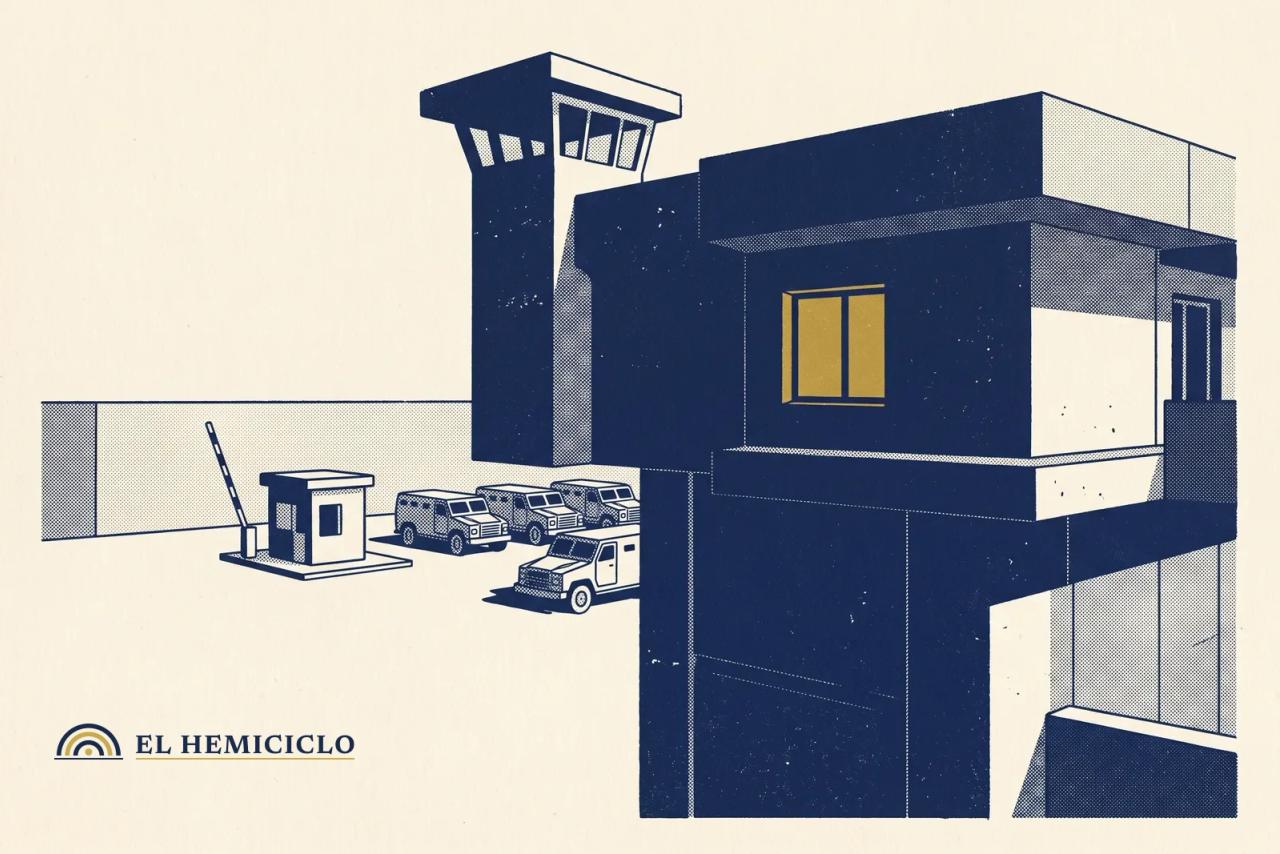 Ilustración de El Hemiciclo · el cuartel central de Fuerza Civil y sus destacamentos