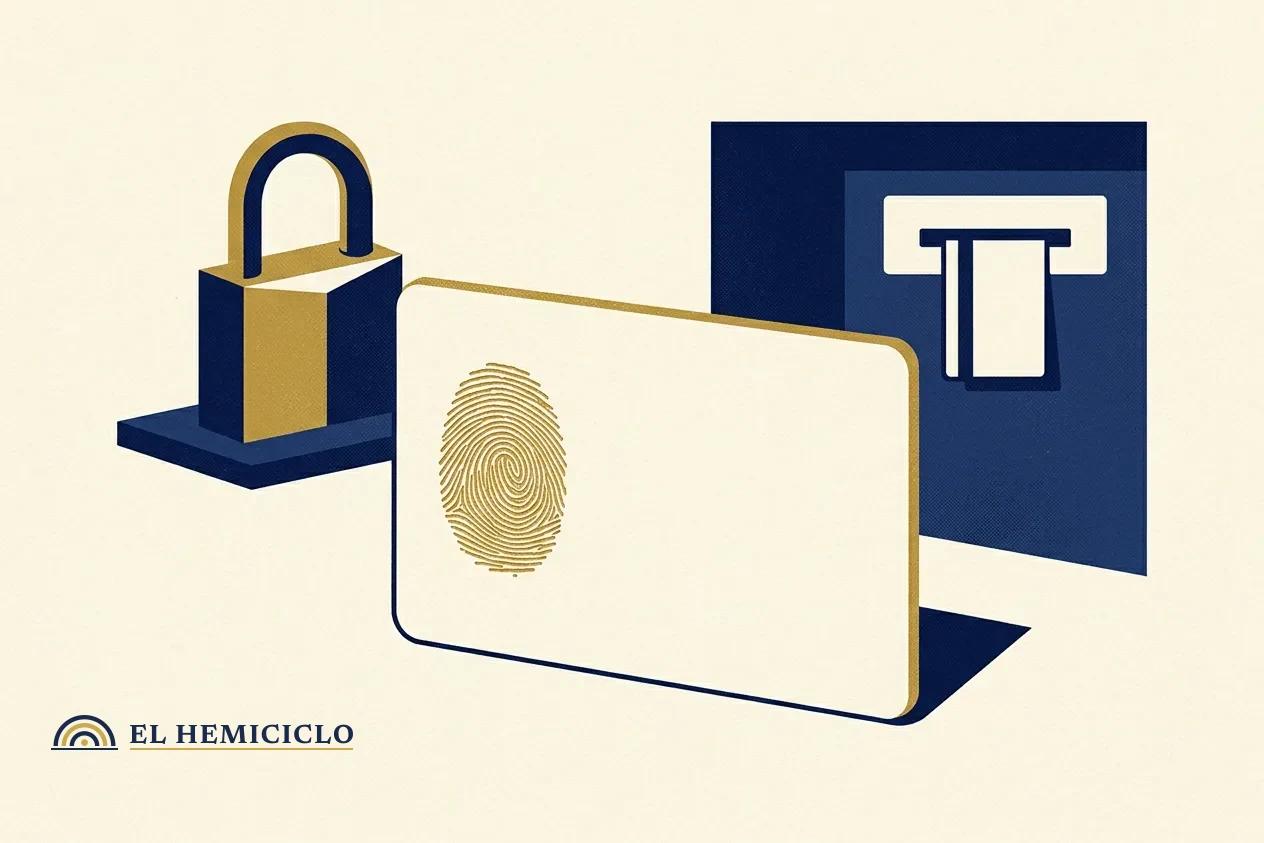 Ilustración de El Hemiciclo · la tarjeta CURP digital y el candado del fraude