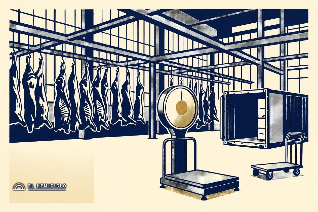 Ilustración de El Hemiciclo · la carne importada y el mercado mayorista europeo