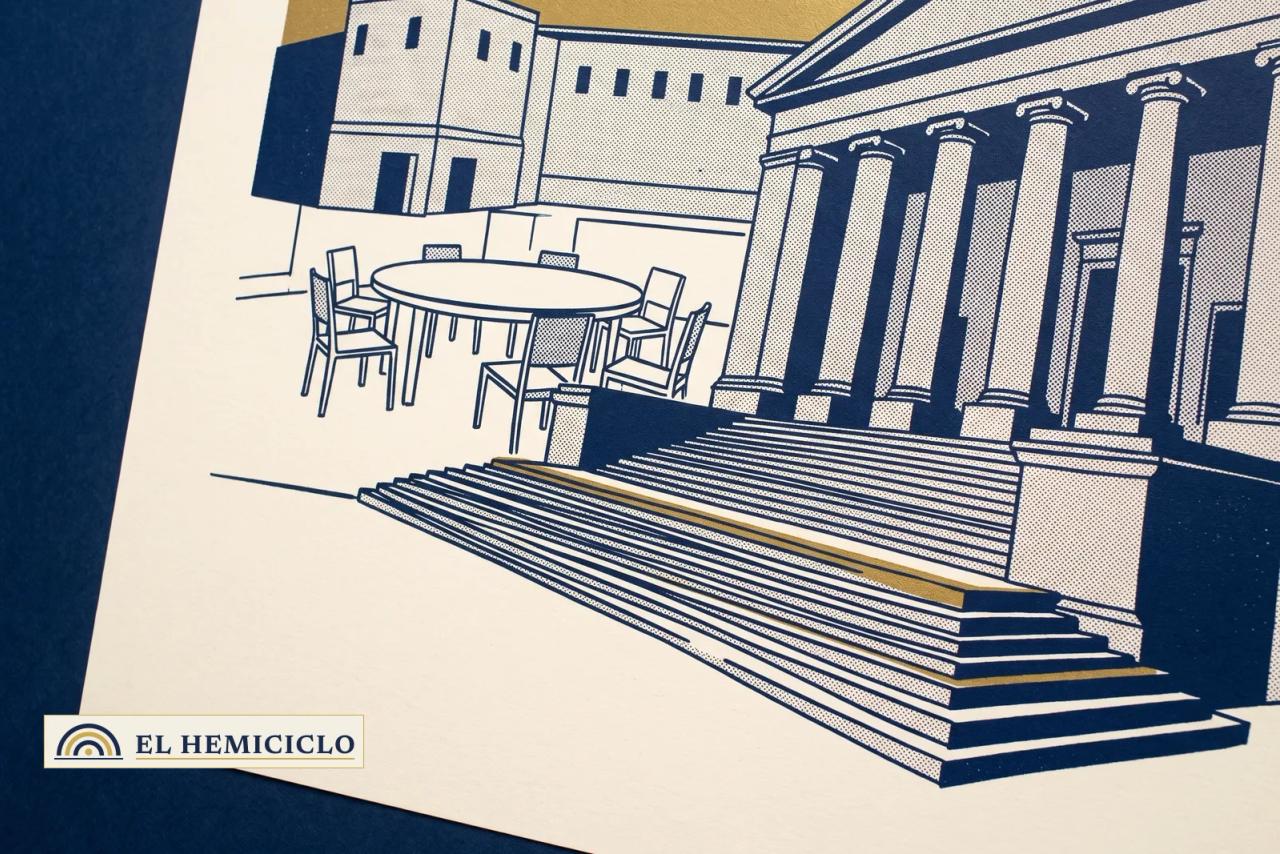 Ilustración de El Hemiciclo · la sede departamental tras el consejo de seguridad en Girón