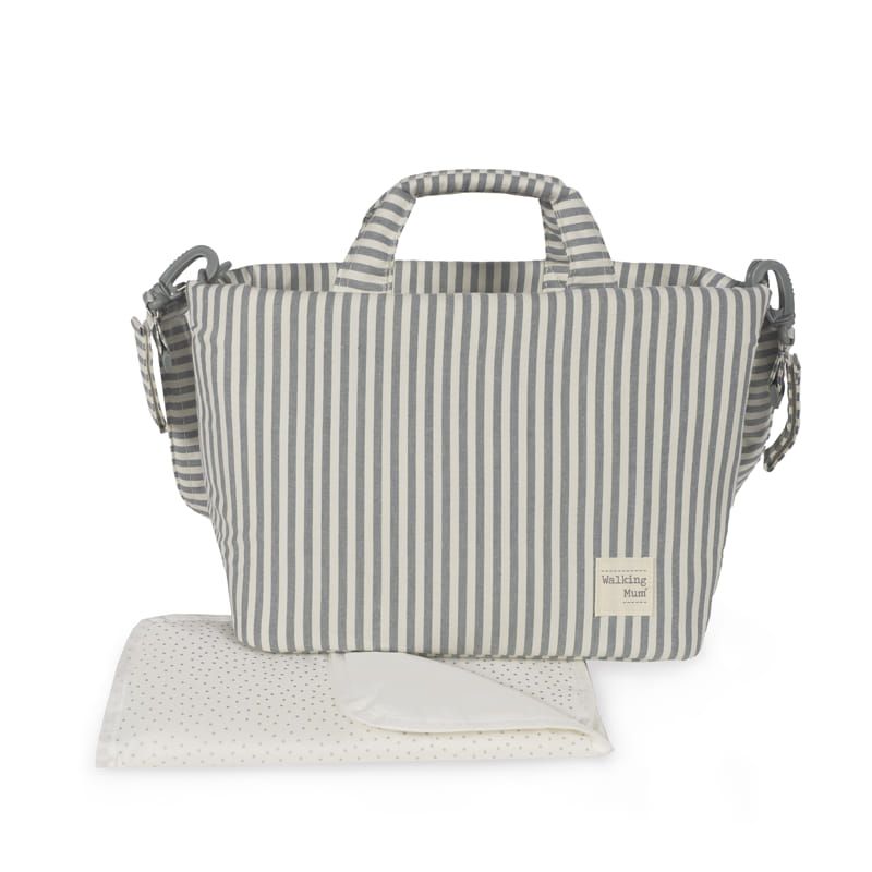 Bolsa canastilla Praliné rayas matcha