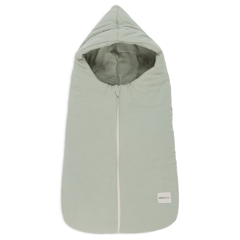 Sac niu oval de mussolina musgo
