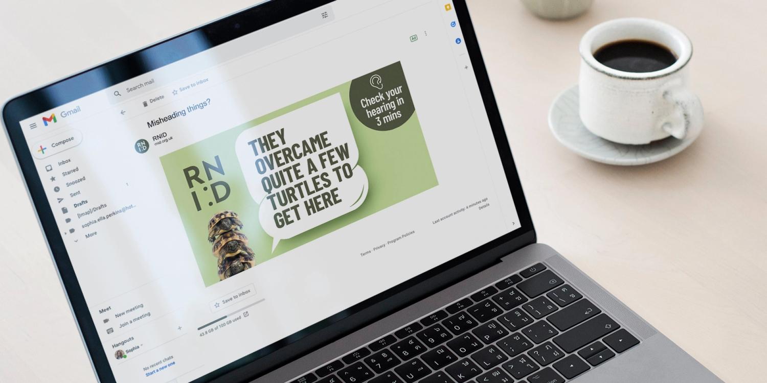 RNID Campaign Gmail Advert