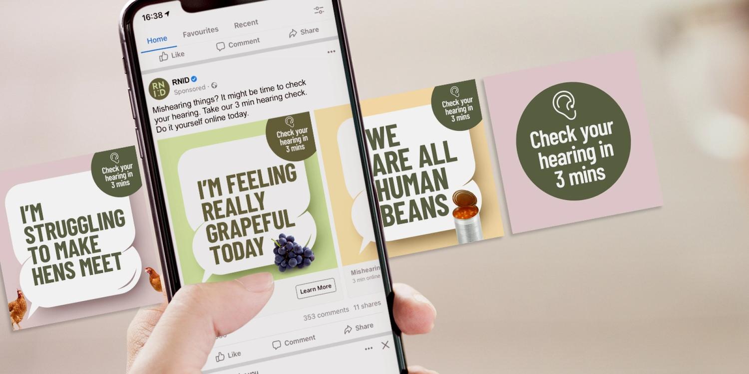RNID campaign Instagram advert