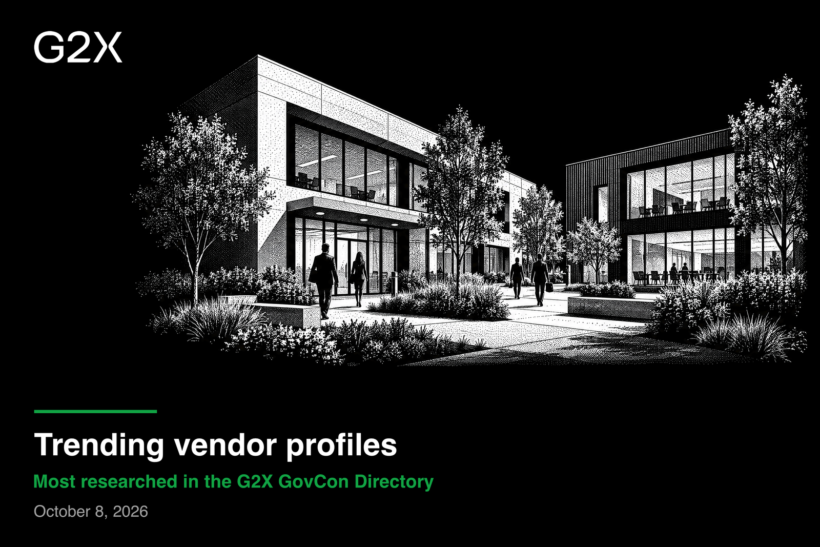 Trending vendor profiles. Most researched in the G2X GovCon Directory.