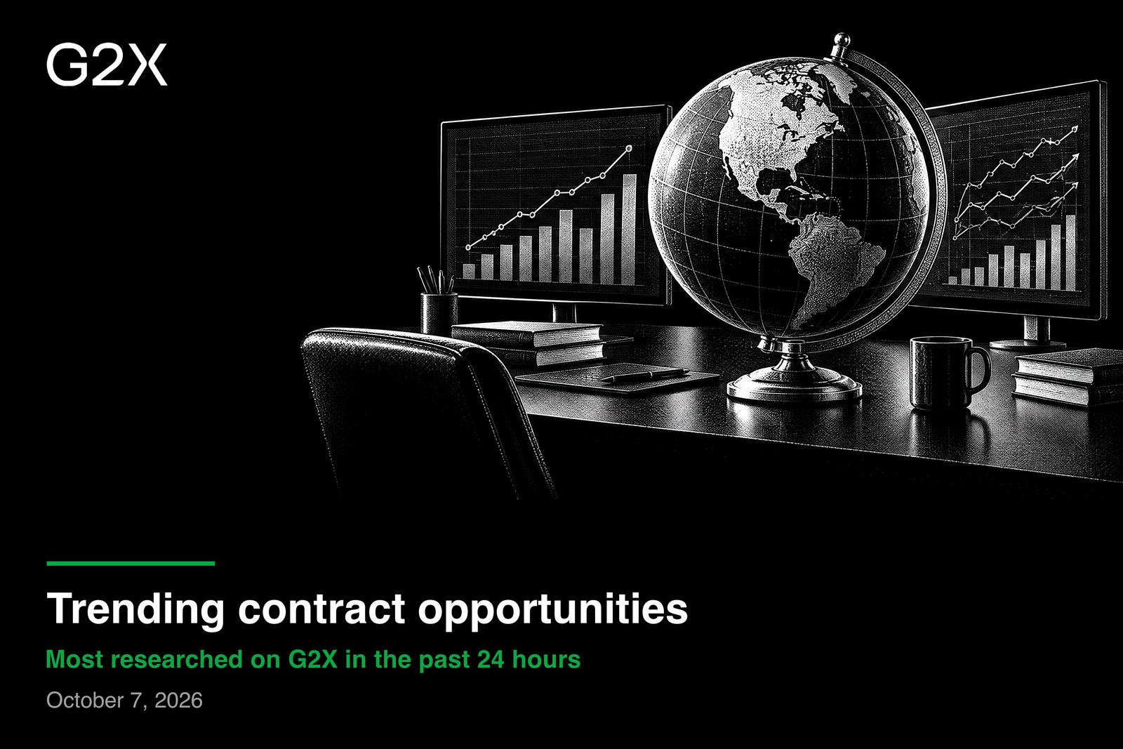 Trending contract opportunities. Most researched on G2X in the past 24 hours.