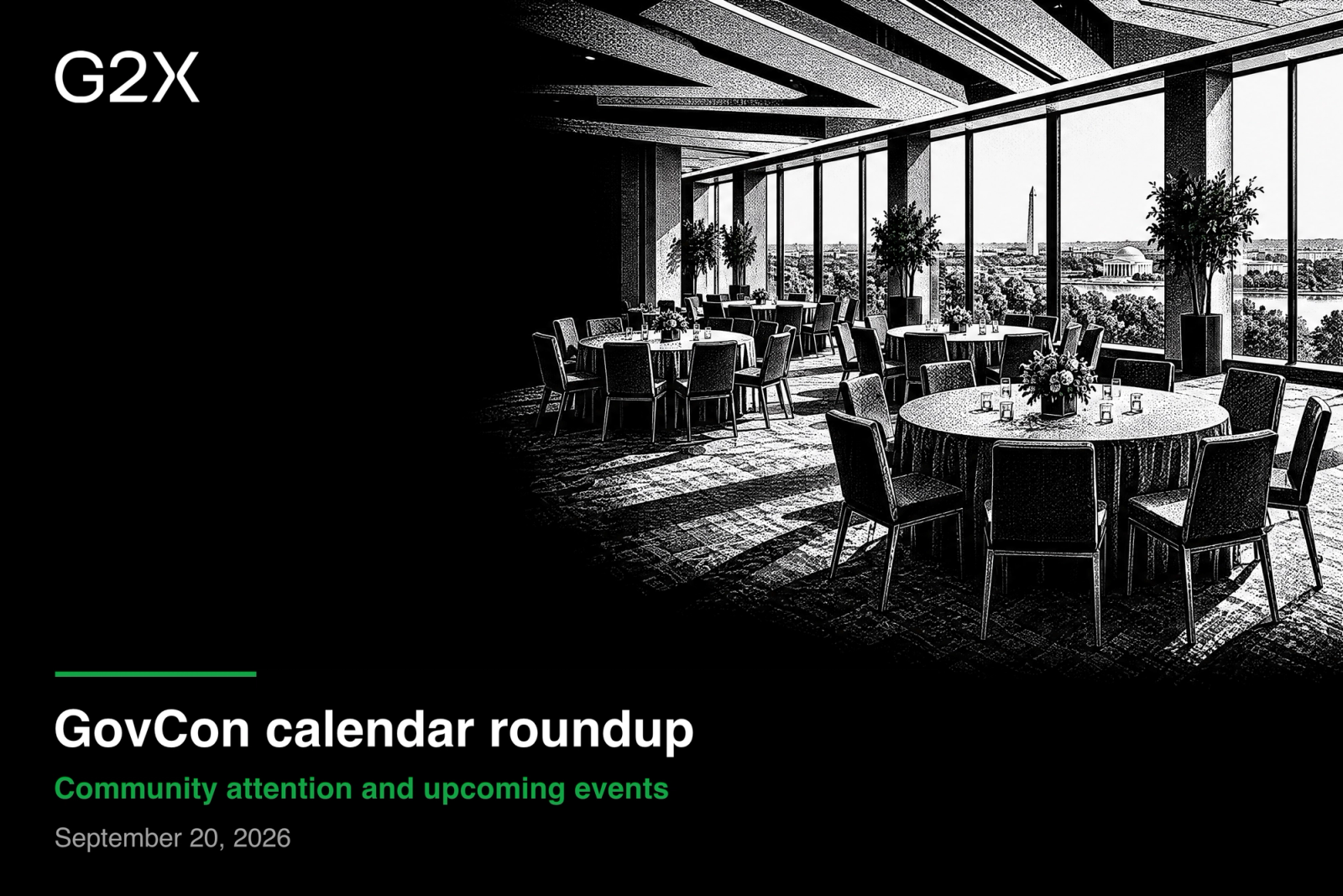 GovCon calendar roundup. Community attention and upcoming events. September 20, 2026.