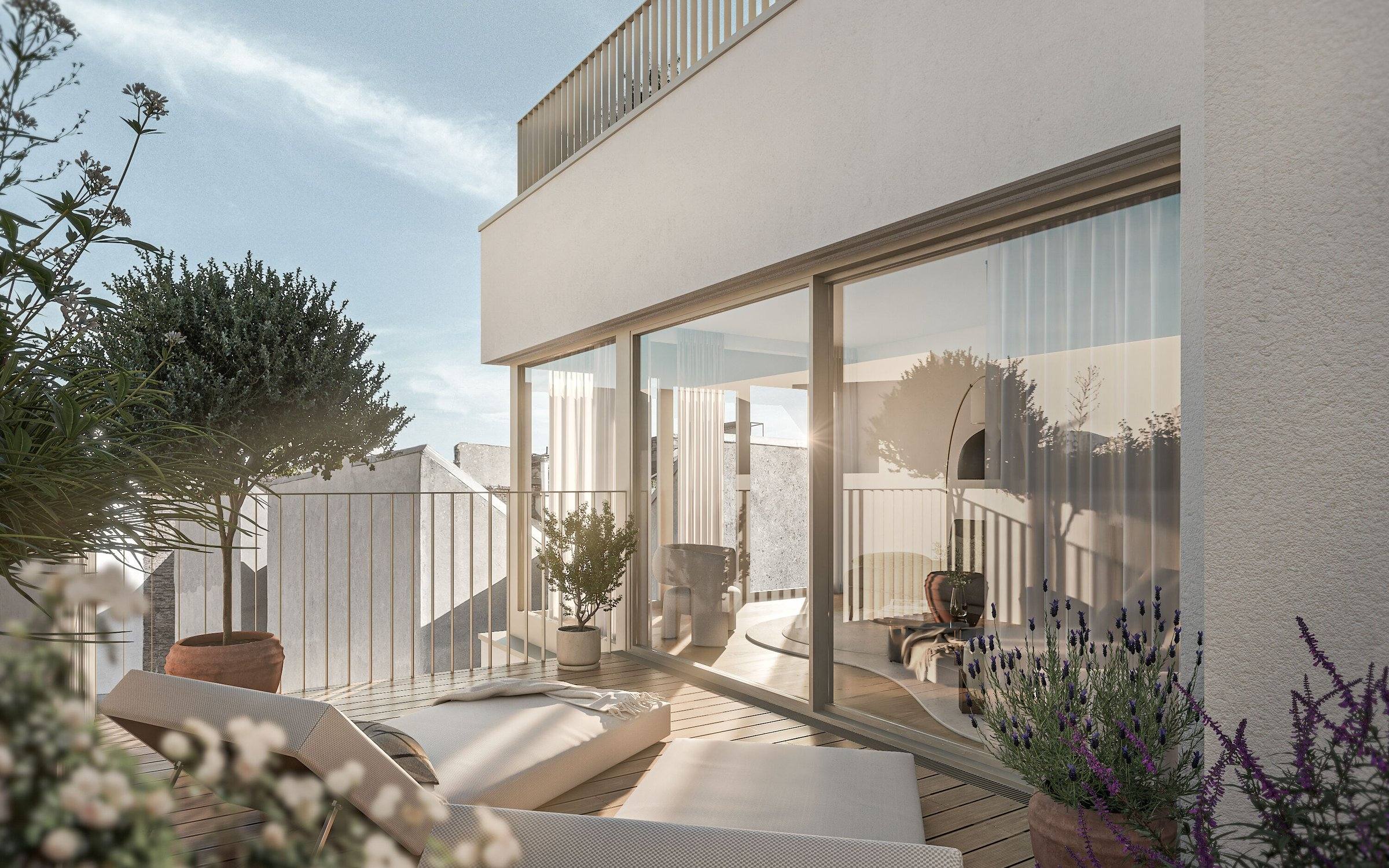Vier Zimmer, zwei Terrassen: Penthouse über dem Naschmarkt