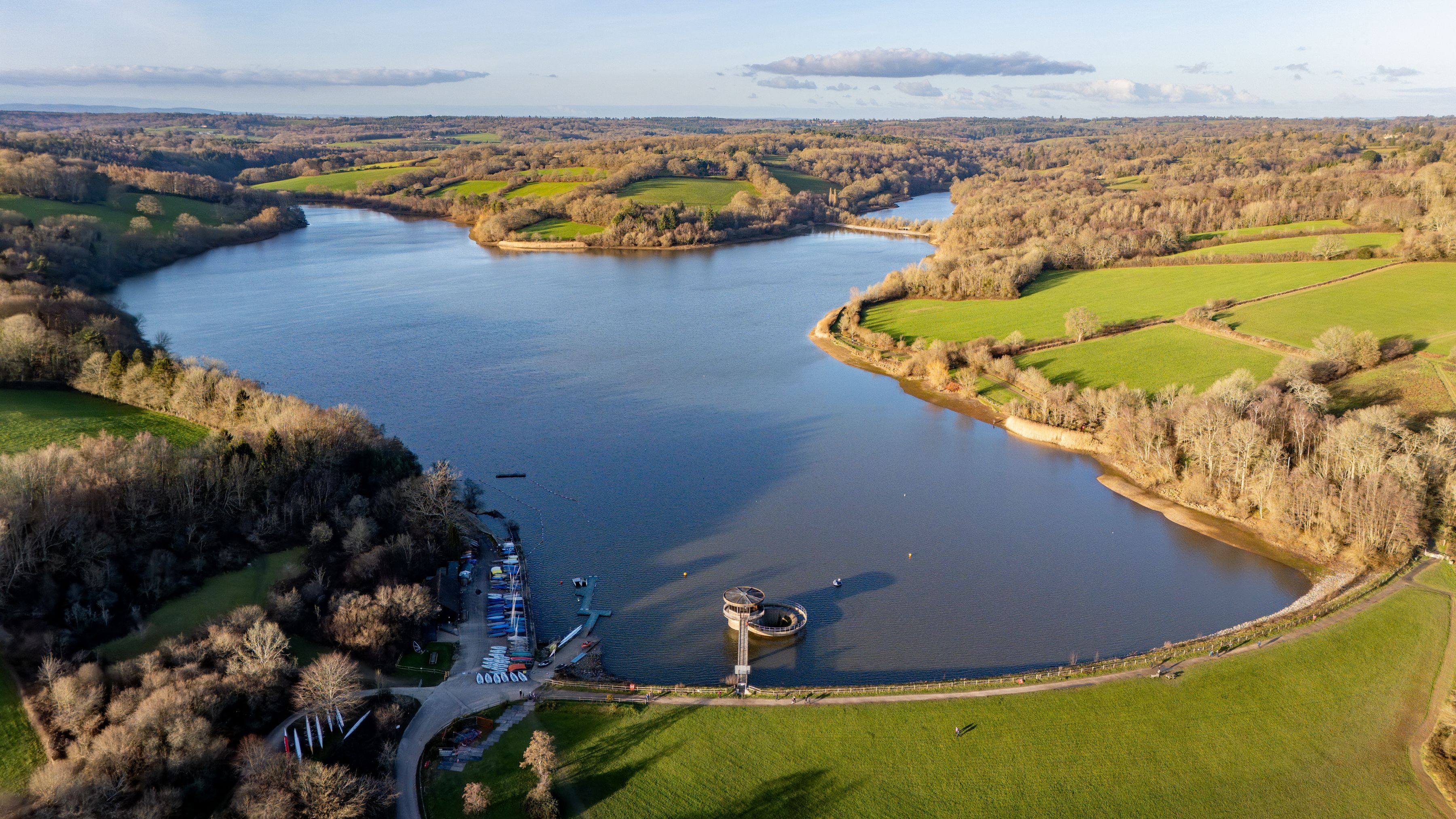 Photo of Ardingly Reservoir on 30 December 2025.