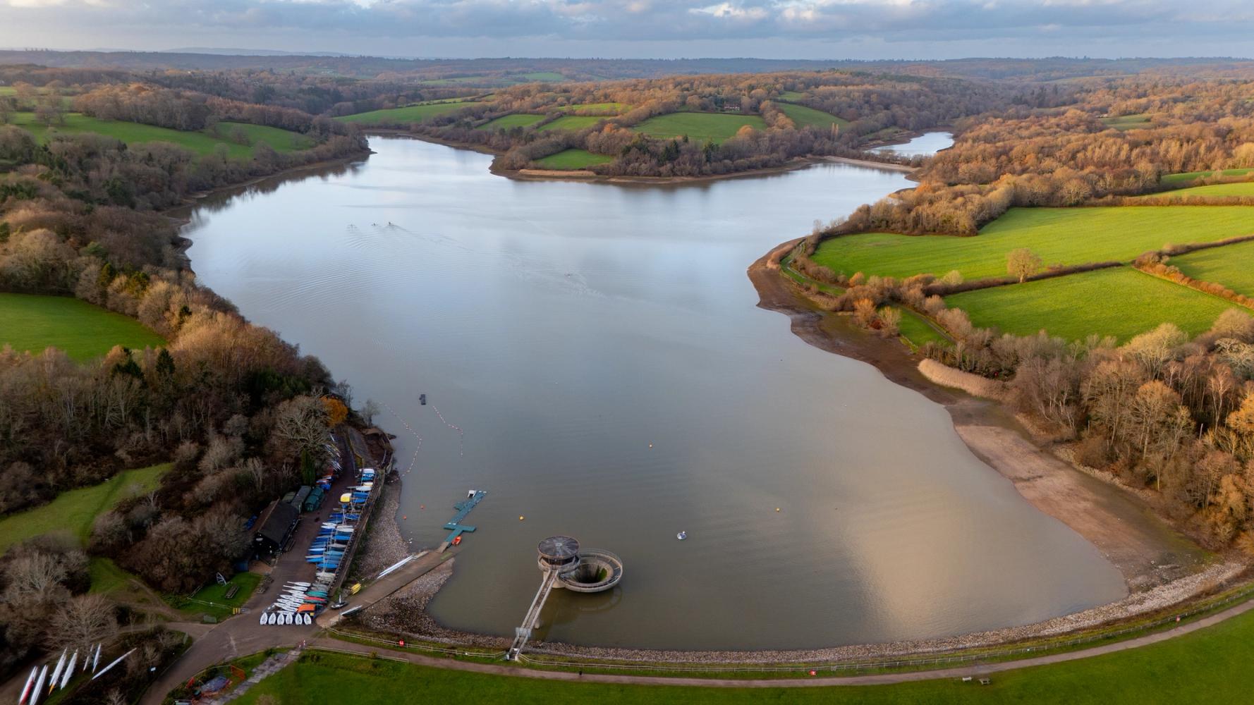 A photo of Ardingly Reservoir in Sussex on 10 December 2025