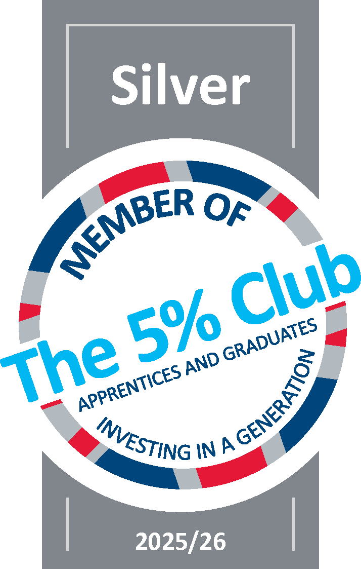 The 5% club silver logo