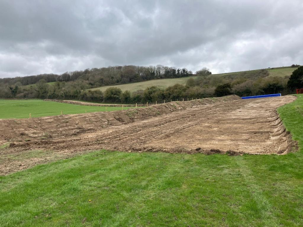 Image showing topsoil being cleared in fields on the route of the new pipeline