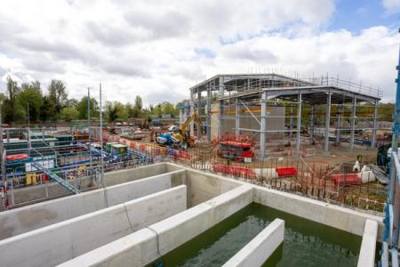 A new £39 million water treatment works is being built at Aylesford