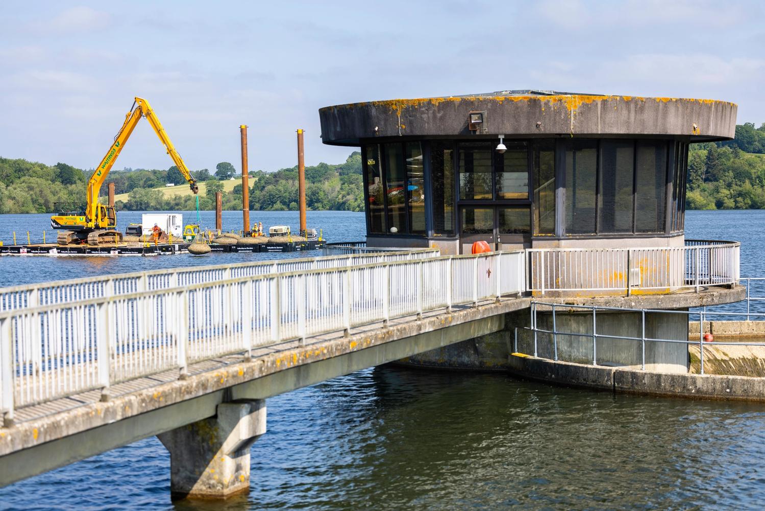 Temporary repairs were carried out at Ardingly Reservoir in 2023