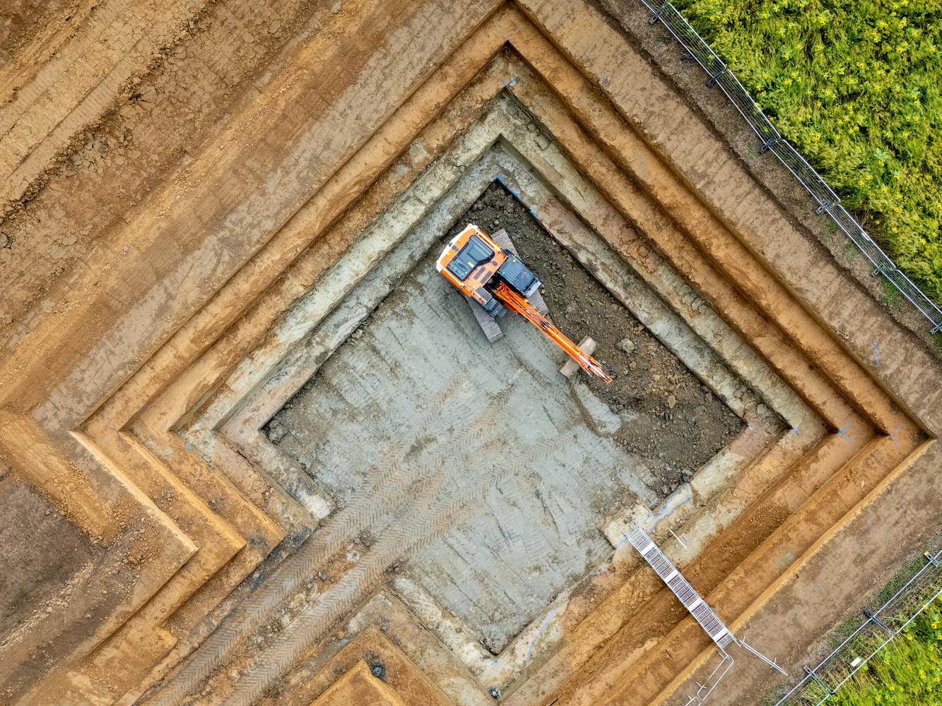 Ground investigation works at Broad Oak Water, the reservoir we're planning to build near Canterbury.