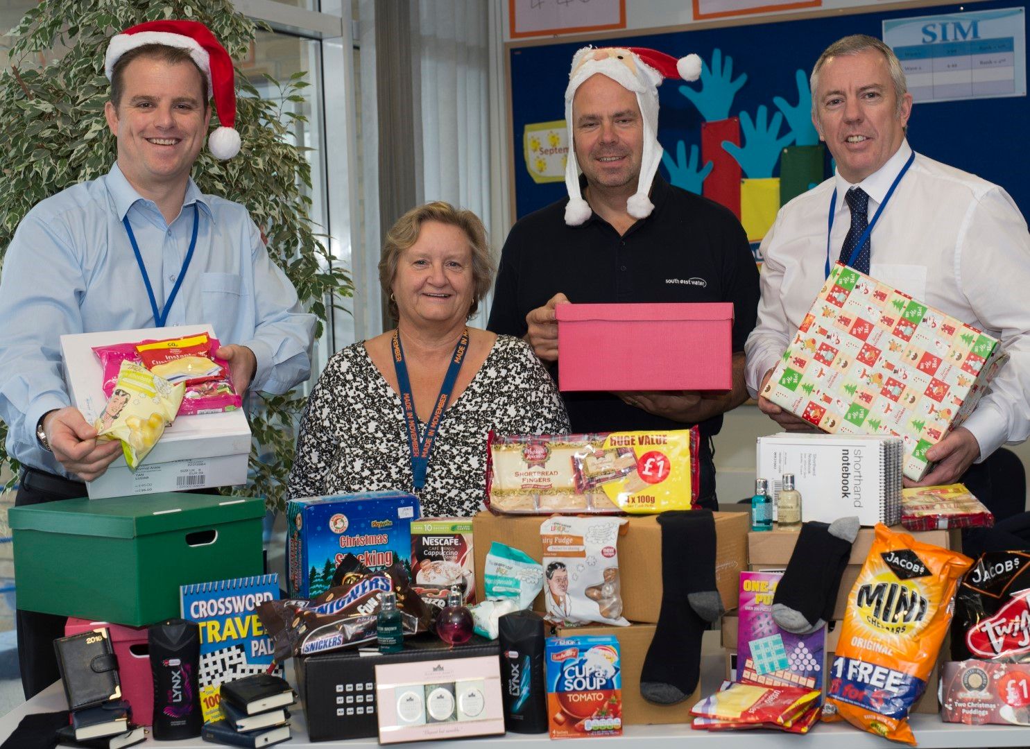 Support our soldiers - our Christmas shoe box appeal is a festive charity favourite at our head offices