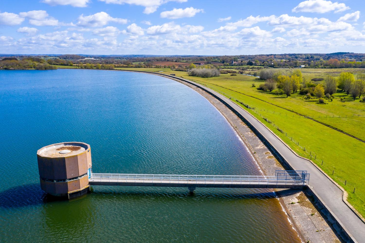 Arlington reservoir pumping station from above