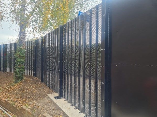 Security fencing in place at College Avenue Water Treatment Works