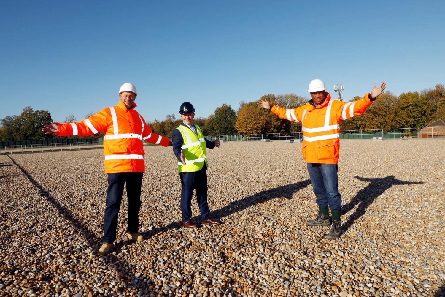 Paul Beaumont, John Read and Desmond Brown at the site