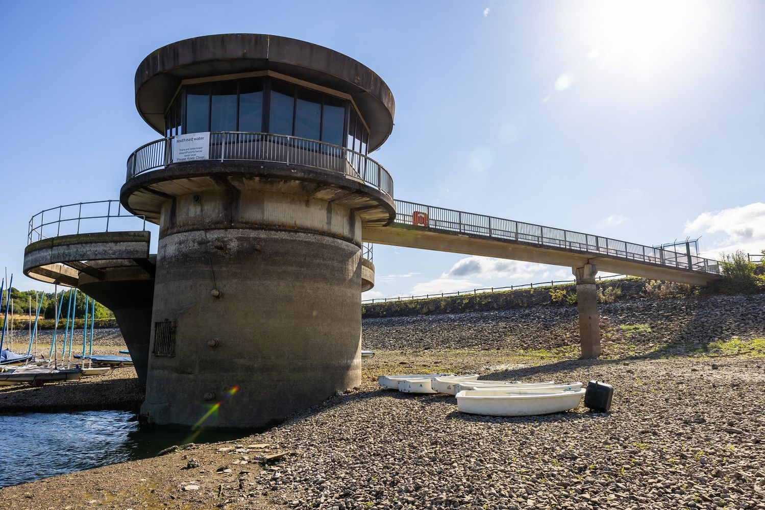 Ardingly Reservoir during the 2022 drought