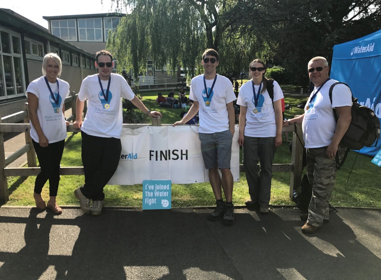 Water innovators - our team after completing the 10km Severn Trent challenge