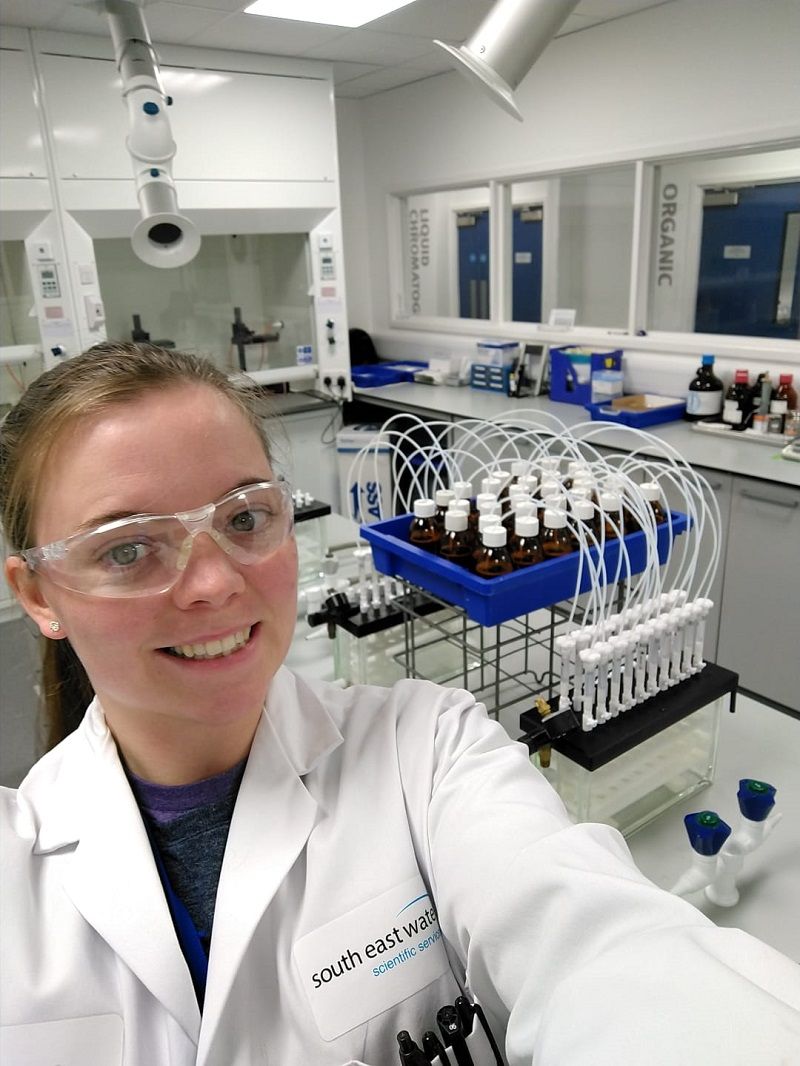 Georgina Howell - Chemistry Analyst working  in the laboratory