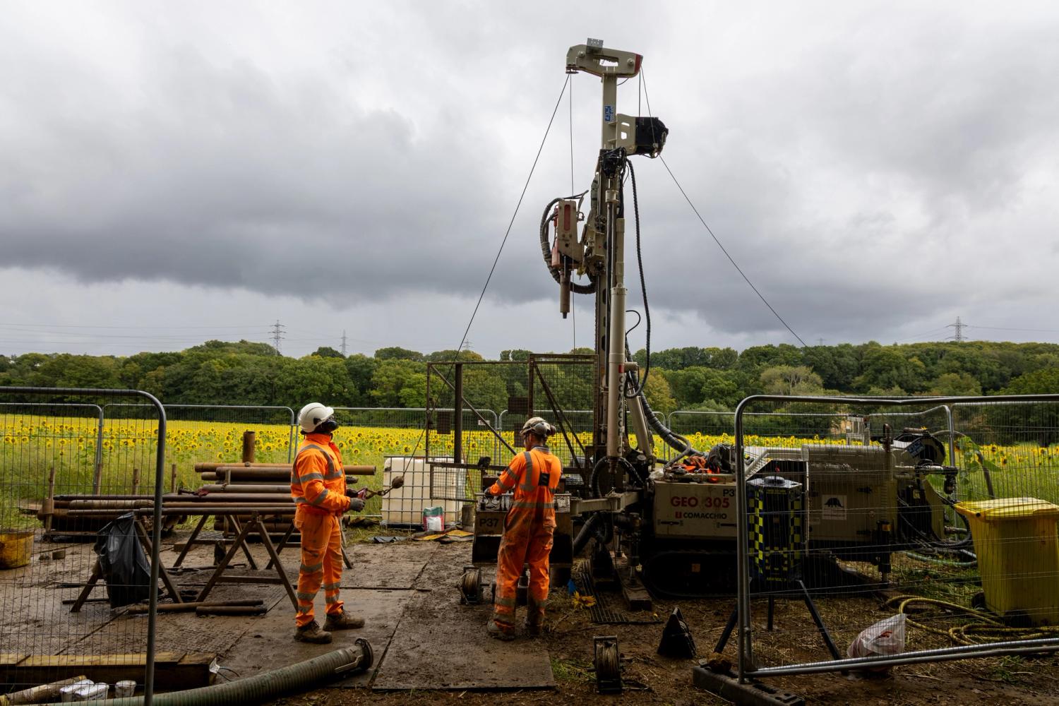 Types of machinery you may see at the Broad Oak ground investigations.