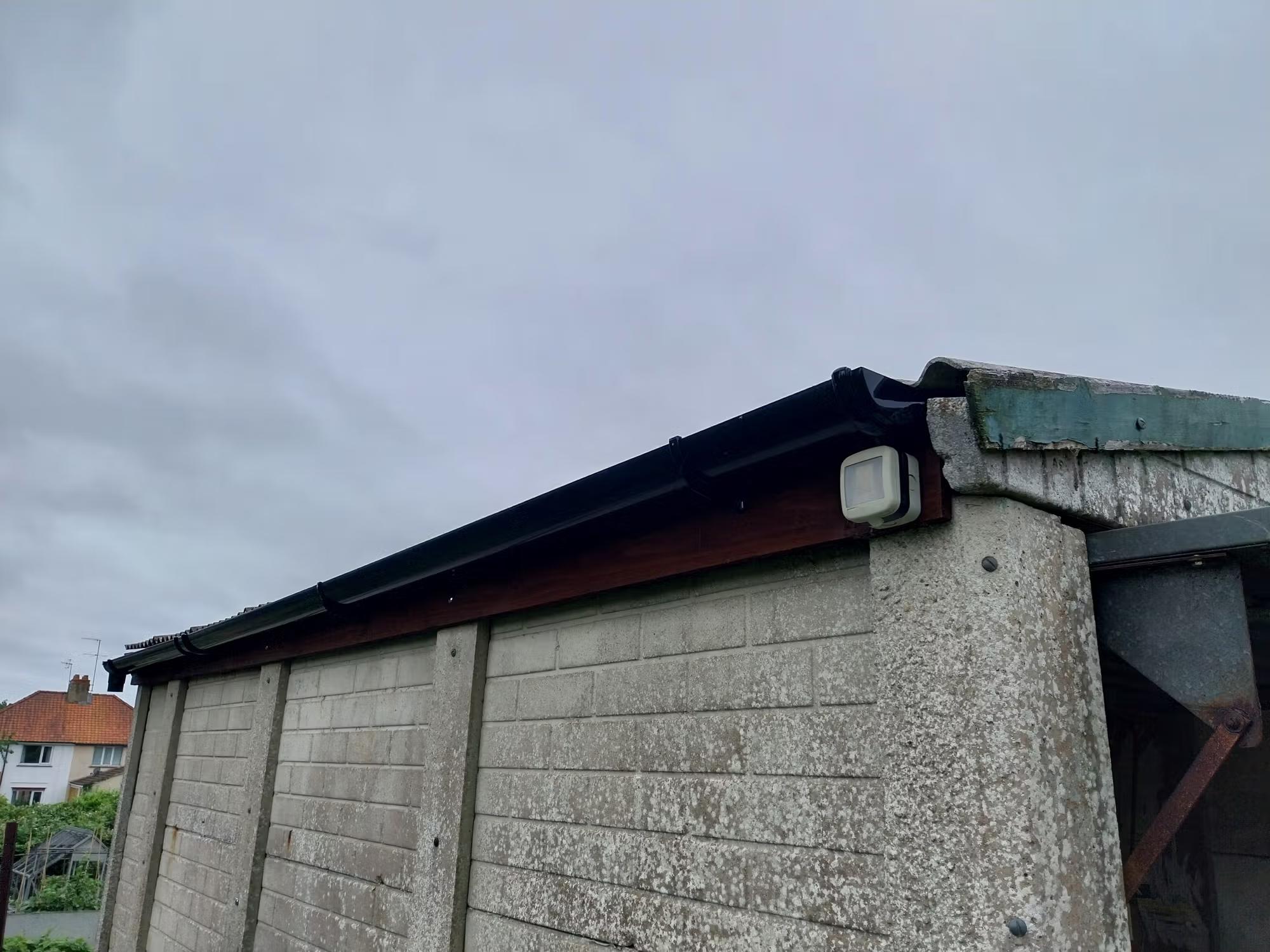 Photo of the rainwater harvesting system installed at the bowling club.