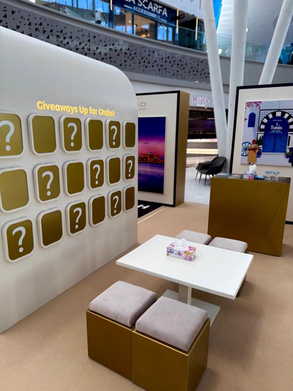 Détail activation Etihad Airways Azur City Mall Tunis par EFFECT Global