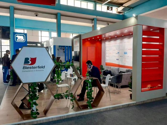Stand d'exposition Biesterfeld, Plast Alger 2024, SAFEX Alger, par EFFECT Global