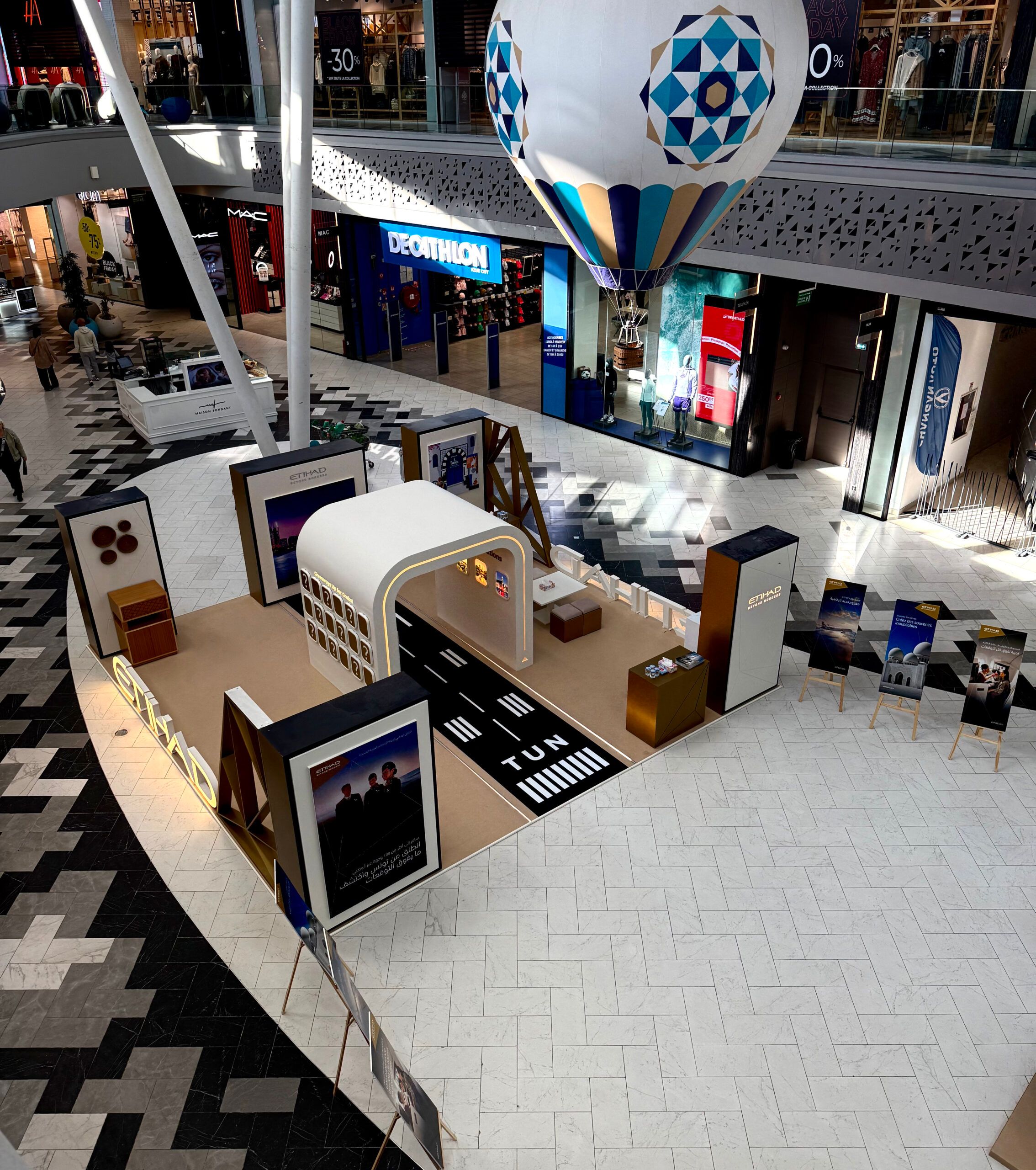Etihad Airways Inaugural Flight Pavilion — execution