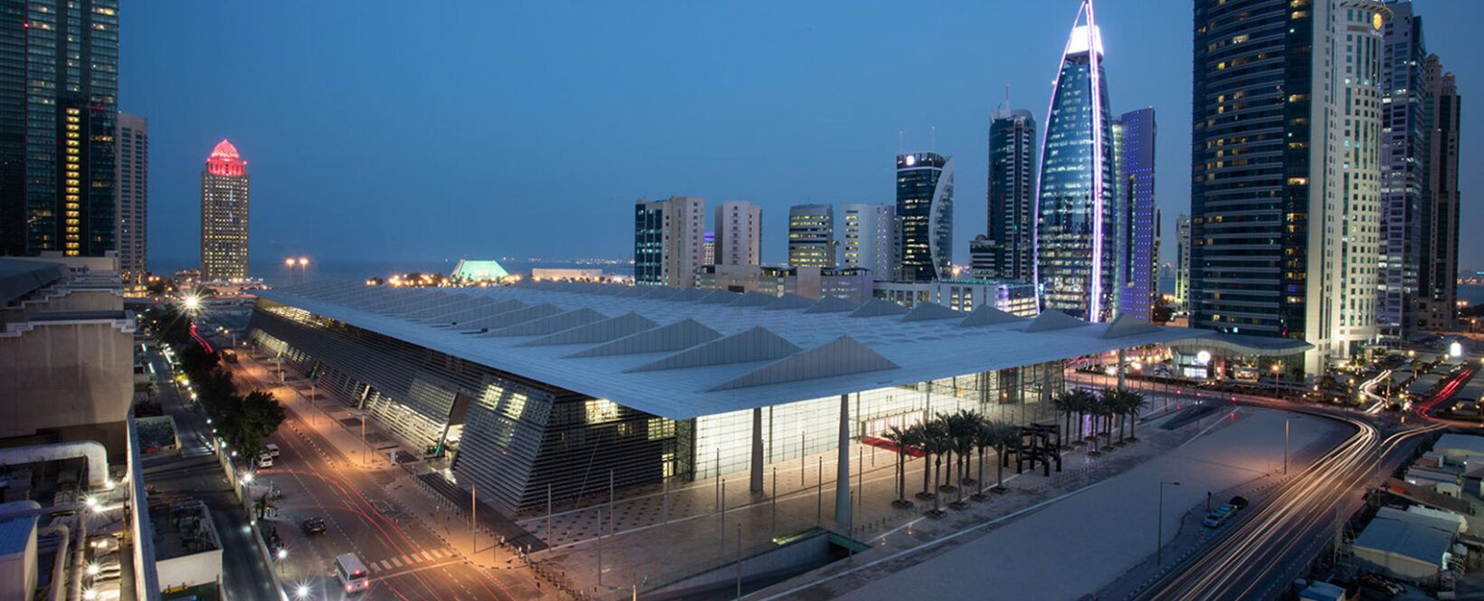 Modern exhibition and conference facilities in Doha supporting Qatar's growing business events industry.