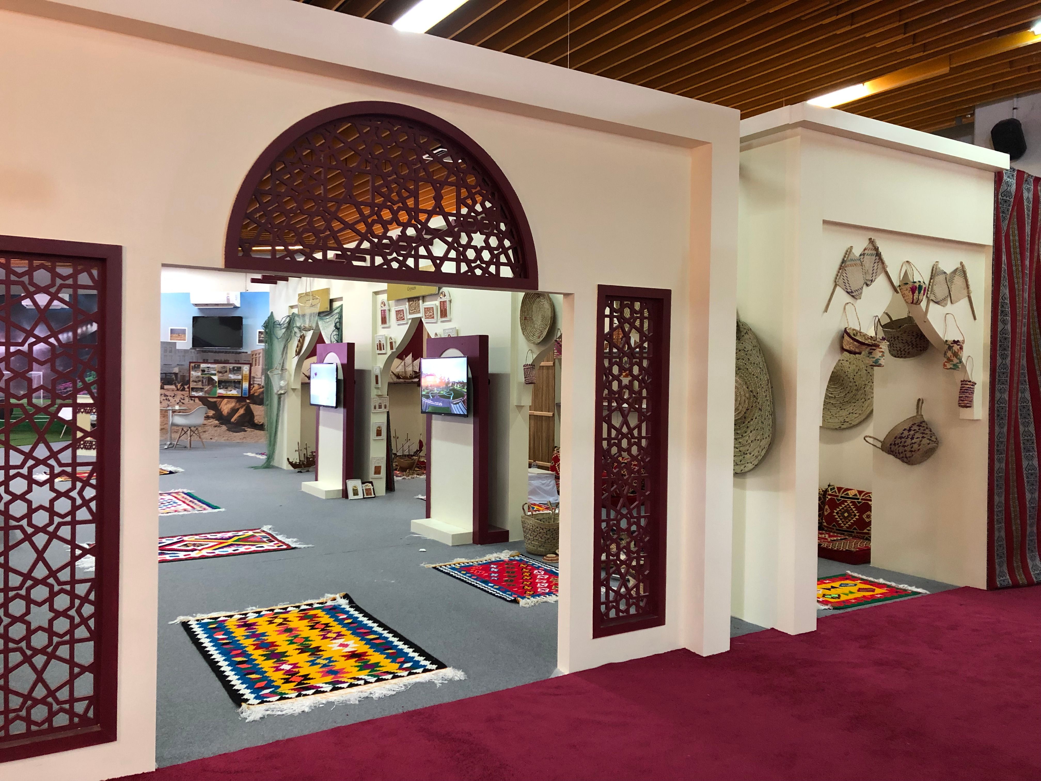Premium custom-built exhibition booth designed to maximize brand visibility at a trade show in Qatar