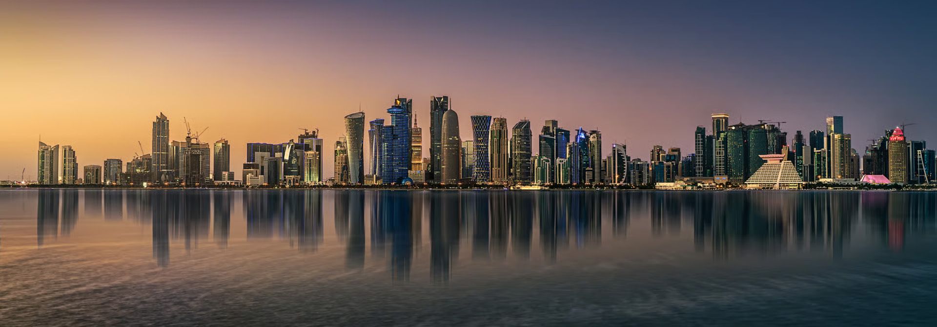 Doha skyline and world-class exhibition infrastructure supporting international trade shows and business events in Qatar