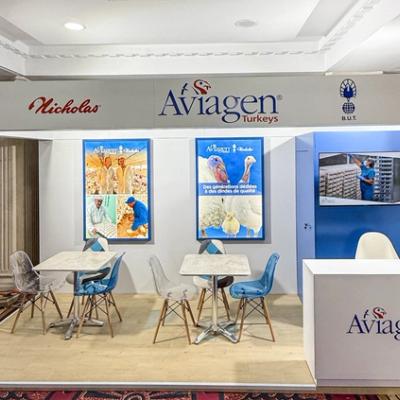 Aviagen Turkeys exhibition stand at PAMED Expo Yasmine Hammamet 2026 built by EFFECT Global Tunisia