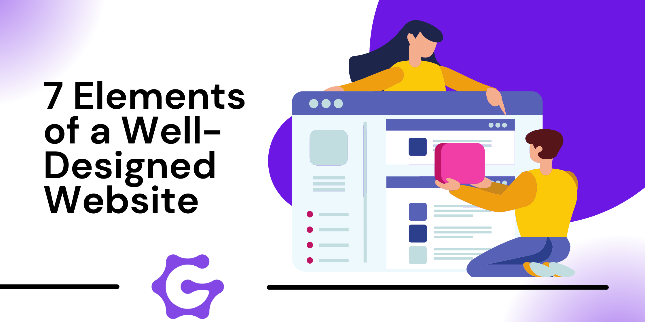 a man and a woman are working on a well-designed website